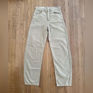 Gap Khaki Tall Barrel Jeans, size 27